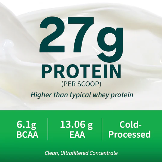 Clean Whey Concentrate| 27g Protein | Cold-Processed - Image 8