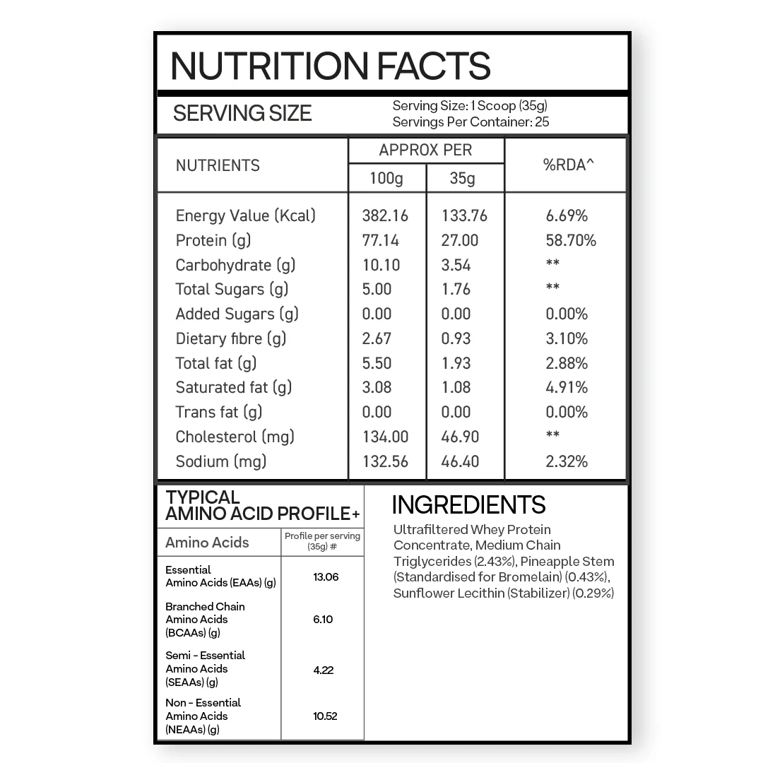 Clean Whey Concentrate| 27g Protein | Cold-Processed - Image 9