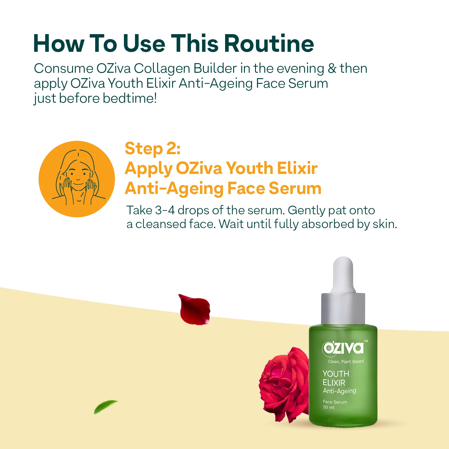 Glow & Anti-Ageing Routine: Youth Elixir Face Serum (30 ml) + Plant Based Classic Collagen Builder (200g) - Image 4