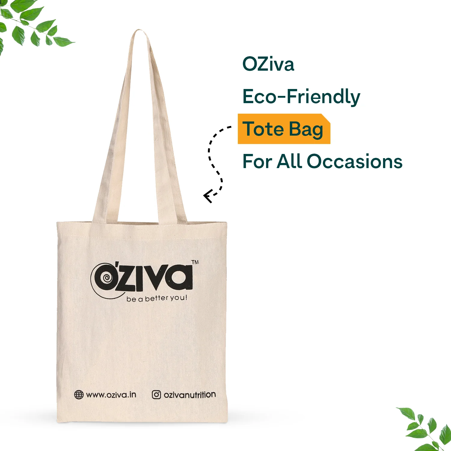Ecofriendly Canvas Tote Bag, Beige - Image 2